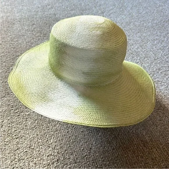 Anthropologie x Modern Monarchie Bicolor Straw Hat / Green & White/ Sz Medium Anthropologie x Modern Monarchie Bicolor Straw Hat / Green  main image 3